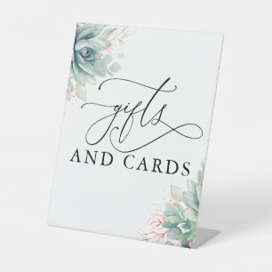 Signe De Table Cadeaux et cartes Succulents Verdure Mariage Pedes