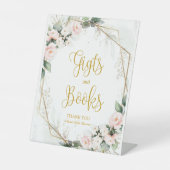 Signe De Table Cadeaux et livres floraux rose et or (Recto)