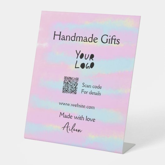 Signe De Table Cadeaux faits main girly faits avec amour QR (Recto)