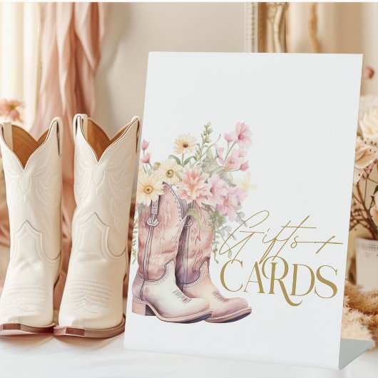 Signe De Table Cadeaux Floraux et Cartes Boots Shower Mariage Cou