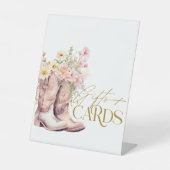 Signe De Table Cadeaux Floraux et Cartes Boots Shower Mariage Cou (Recto)