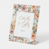 Signe De Table Cadeaux Rose et cartes florales orange brûlées (Recto)