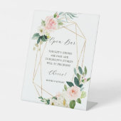 Signe De Table Cadre géométrique Flush White Bloom Gold Open Bar (Recto)