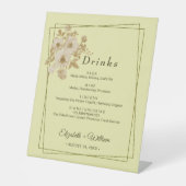Signe De Table Cadre Rose – Mariage Jaune Céleste (Recto)