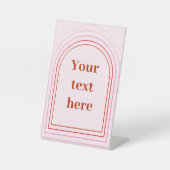 Signe De Table Cadres mignons rose rouge pastel. (Recto)