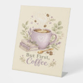 Signe De Table Café aquarelle lavande cosy (Recto)
