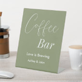 Signe De Table Café Bar Sage Green Wedding shower (In SItu)