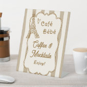 Signe De Table Cafe Bebe French Coffee Drinks Station Tabletop (In SItu)