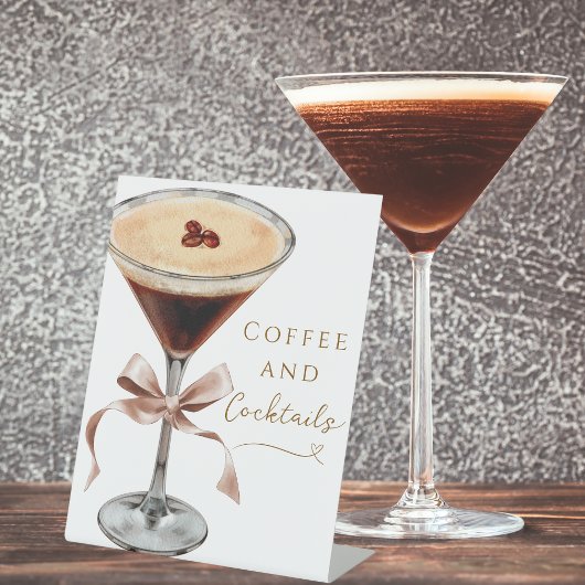 Signe De Table Café et cocktails Espresso Martini Fête des mariée