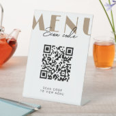 Signe De Table Cafe Modern Scan Menu QR Code (In SItu)