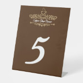 Signe De Table Café moderne café accueil Personnaliser le nom (Recto)