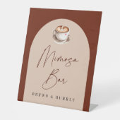 Signe De Table Café moderne Fête des mariées bar Mimosa (Recto)