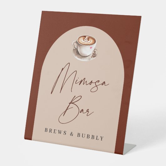 Signe De Table Café moderne Fête des mariées bar Mimosa (Recto)