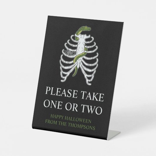 Signe De Table Cage De Rib Serpent Halloween Trick Ou Traitements (Recto)