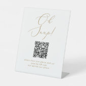 Signe De Table Calcul Or Delicate Oh Snap QR Code Mariage (Recto)