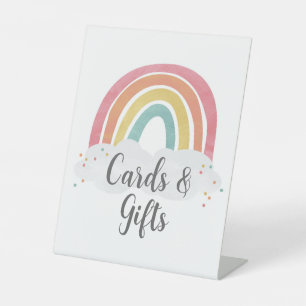 Signe De Table Calligraphie arc-en-ciel colorée Cadeaux Anniversa