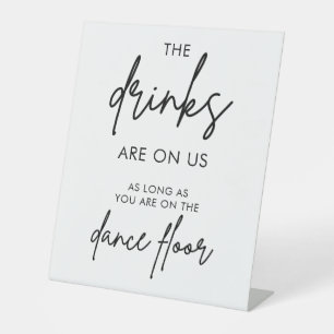 Signe De Table Calligraphie Boissons de mariage sont à notre char