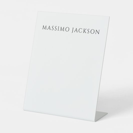 Signe De Table Calligraphie chic simple noir et blanc de son prop (Recto)