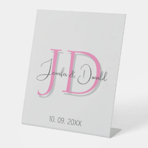 Signe De Table Calligraphie classique tendance monogramme