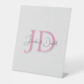 Signe De Table Calligraphie classique tendance monogramme (Recto)