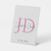 Signe De Table Calligraphie classique tendance monogramme (Recto)