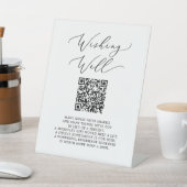 Signe De Table Calligraphie délicate Code QR Mariage Wishing well (In SItu)