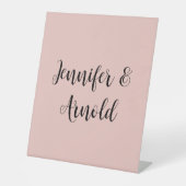 Signe De Table Calligraphie Élégant Cute Plain (Recto)