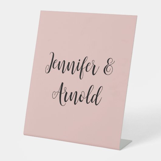 Signe De Table Calligraphie Élégant Cute Plain (Recto)