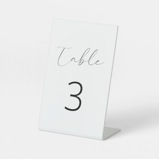 Signe De Table Calligraphie fine noire (Recto)