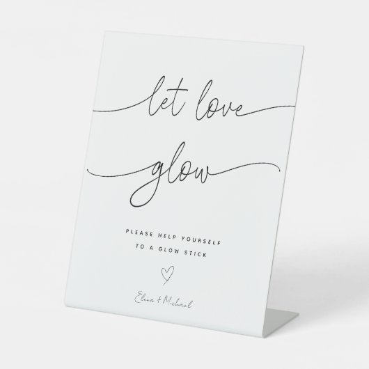 Signe De Table Calligraphie Laisser l'amour Mariage lumineux Stic (Recto)