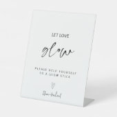 Signe De Table Calligraphie Laisser l'amour Mariage lumineux Stic (Recto)