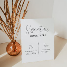 Signe De Table Calligraphie Mariage Signature Cocktail Bar