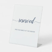 Signe De Table Calligraphie Minimale Réservé Siège Mariage (Recto)