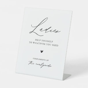 Signe De Table Calligraphie minimaliste moderne Mesdames Salle de