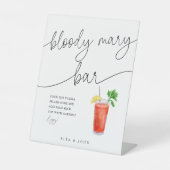 Signe De Table Calligraphie moderne Bloody Mary Bar Mariage Sign (Recto)