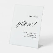 Signe De Table Calligraphie moderne laisser l'amour brillant Mari (Recto)