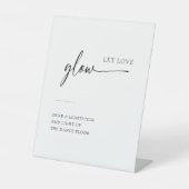 Signe De Table Calligraphie moderne laisser l'amour brillant Mari (Recto)