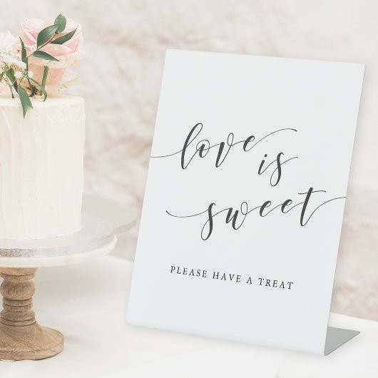 Signe De Table Calligraphie moderne Love is Sweet Table de mariag