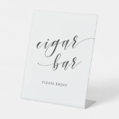 Signe De Table Calligraphie moderne Mariage Cigar Bar (Recto)
