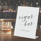 Signe De Table Calligraphie moderne Mariage Cigar Bar
