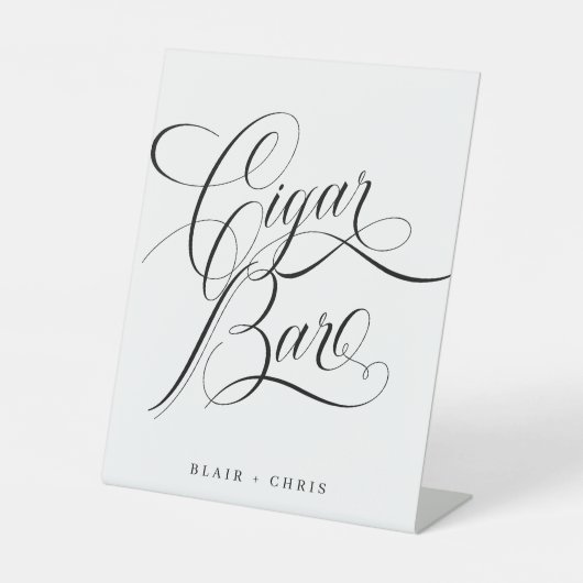Signe De Table Calligraphie Moderne Mariage Cigar Bar Mariage Sig (Recto)