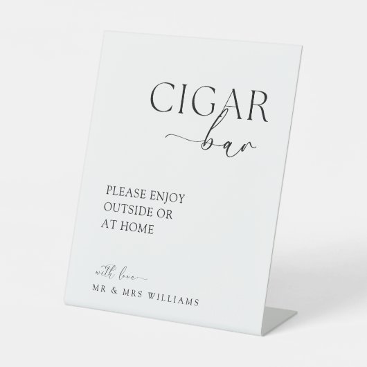 Signe De Table Calligraphie Moderne Mariage Cigar Bar Mariage Sig (Recto)