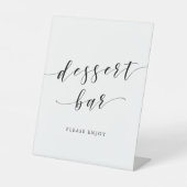 Signe De Table Calligraphie moderne Mariage Dessert Bar (Recto)