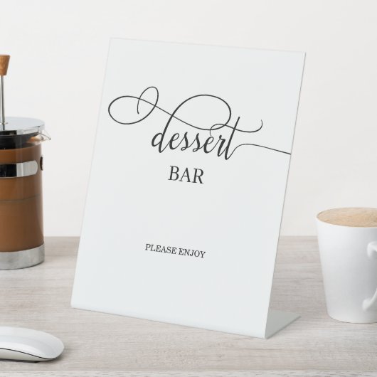Signe De Table Calligraphie moderne Script Mariage Dessert Bar (In SItu)
