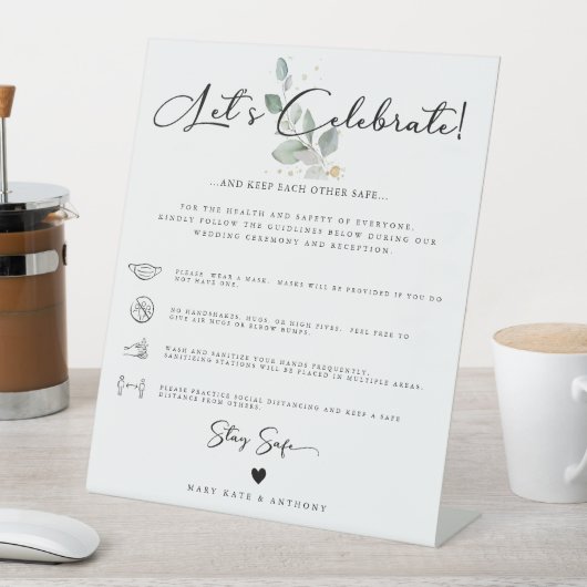 Signe De Table Calligraphie moderne Sécurité sociale Mariage Verd (In SItu)