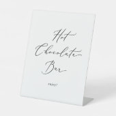 Signe De Table Calligraphie noire délicate Barre de chocolat chau (Recto)