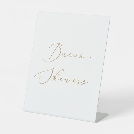 Signe De Table Calligraphie Or Delicate Simple Bacon Skewers (Recto)