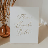 Signe De Table Calligraphie Or Délicate Simple Mini Quiche Morsur