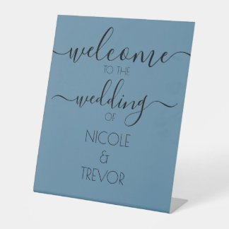 Signe De Table Calligraphie personnalisée de bienvenue de mariage