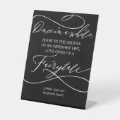 Signe De Table Calligraphie romantique Dark Black Mariage Fairyta (Recto)